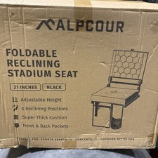 Extra Wide Folding Reclining Stadium Seat with Back Suppot for Bleachers, Ble...