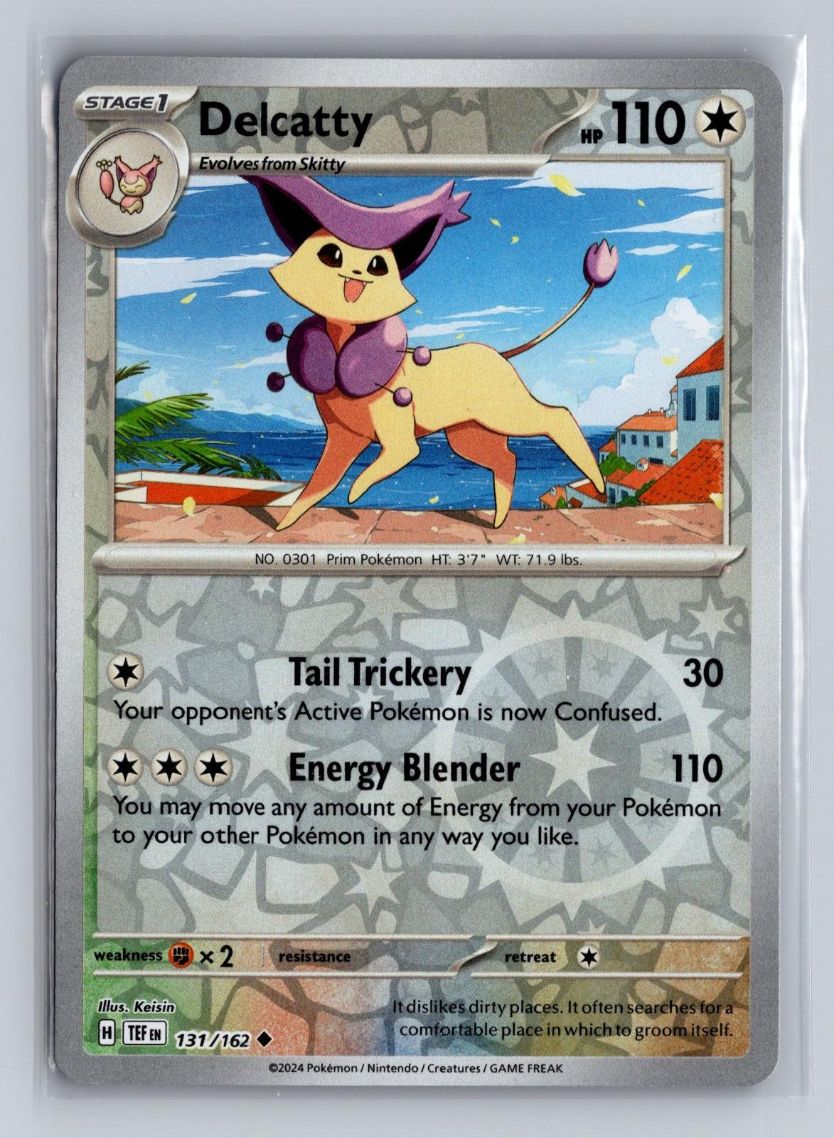 Delcatty 131/162 Uncommon Temporal Forces Pokemon Reverse Holo Near Mint