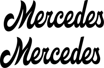1Mercedes Sticker Windschutzscheibe Aufkleber Mercedes Benz  2x 5 x 1,6 cm B x H