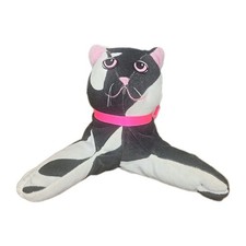 VTG 85 POUND PUPPIES CAT PLUSH Tonka 12" Gray  White Pink Ears, Eyes,and Nose i