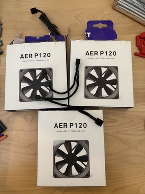 NZXT Aer P 120mm RF-AP120-FP PC Case Fans 3 Pack Black w Free 3-Fan Splitter