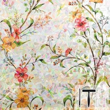  Window Privacy Film,Stained Glass Window Film,Rainbow Decorative Stickers 