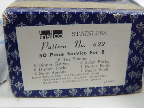 International Insilco INS203 Pat. #622 Mark III Stainless Flatware Set NOS 48pc - Picture 3 of 9