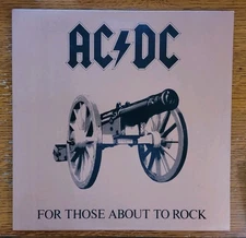 AC/DC For Those About To Rock 1981 LP 1st US Press Atlantic EX/EX Inner SD11111 