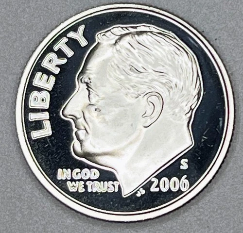 2006-S Silver Proof Roosevelt Dime .900 San Francisco Mint 90% Silver PR