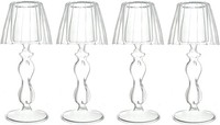 Teelichthalter Glas 4Er Set - Elegante KerzenstäNder Tischdeko Hochzeit Party