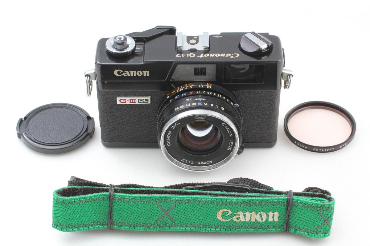 Near MINT] Meter Works CANON Canonet QL17 GIII Black 35mm Film