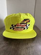 Kellogg's Corn Flakes Racing Team 41 Neon Yellow Snapback Hat NOS Free USA Ship