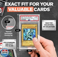 ONYX PSA Slab Sleeves - Graded Card Sleeves, PSA Perfect Fit Clear Cards Slee