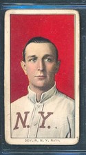 T206 Piedmont 150: ART DEVLIN New York Giants ~ GOOD+ to VG wrinkles