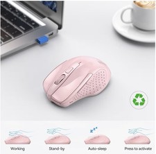 TECKNET Wireless Mouse BT5.0/3.0 2.4G Rechargeable 4800 DPI Silent USB A