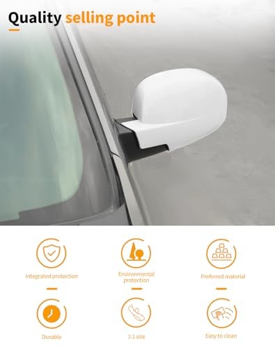 White Fully Mirror Caps Covers Compatible with 2007-2014 Chevy Fully Caps White - Picture 6 of 7