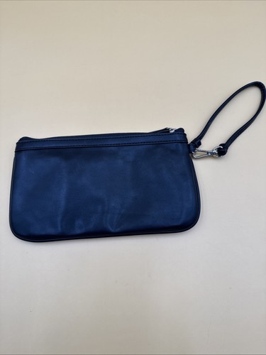 Nine West Black Faux Leather Wristlet Clutch Wallet With Silver Studs EUC!! - Picture 3 of 4