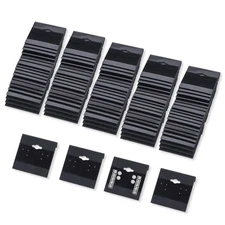 Super Z Outlet Black Velvet Plastic Display Cards for Earrings, Jewelry 100 Pk