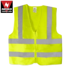 NEIKO High Visibility Neon Green  Safety Vest /Meets ANSI/ISEA Standars, Size L