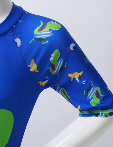 Girls Swimwear Boy One-piece Rash Guard Bathing Suit Zippered Swimsuit+Cap Sets - Picture 27 of 61