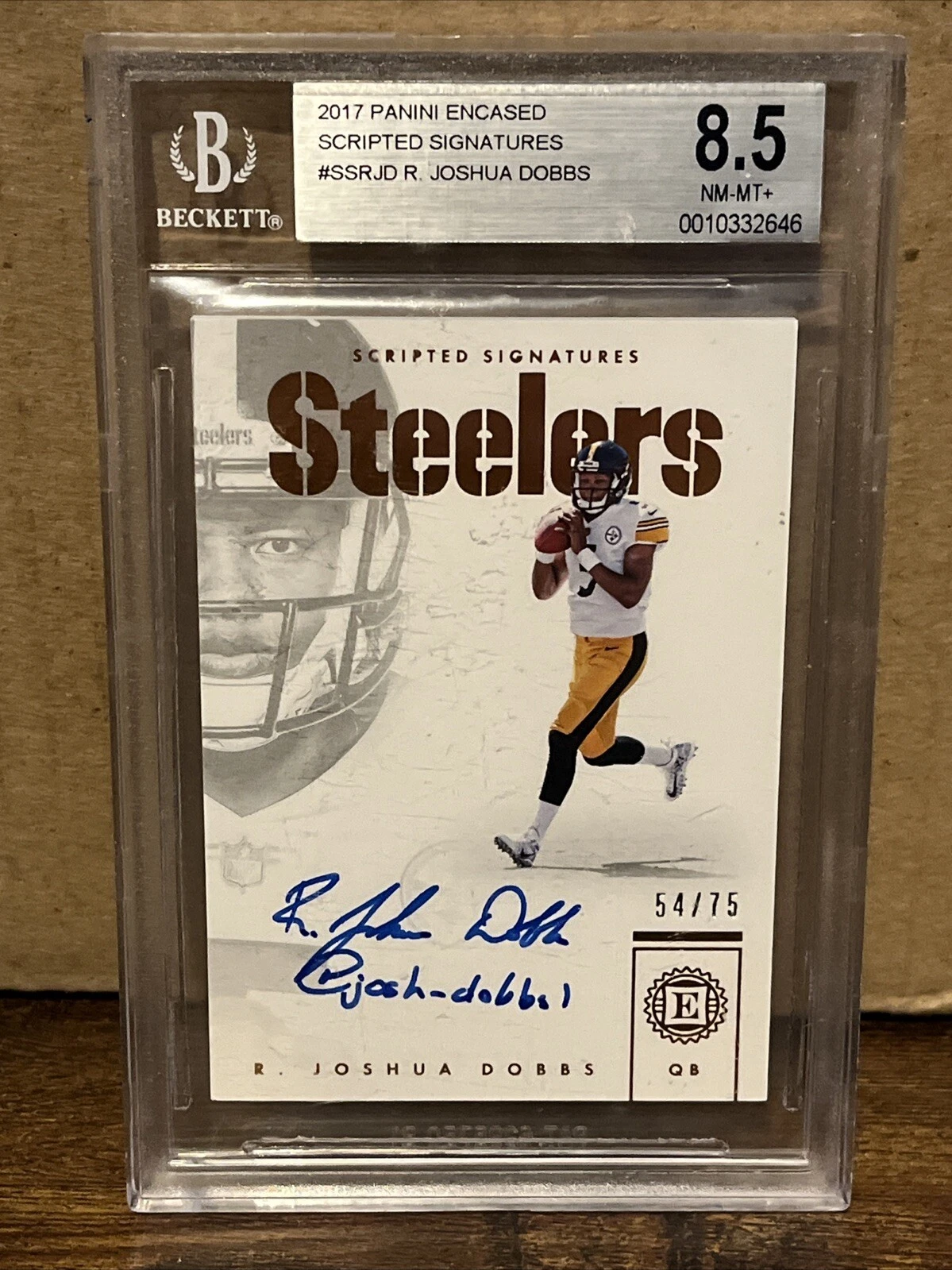 Joshua Dobbs Panini Encased Scripted Signatures #SSRJD Gold
