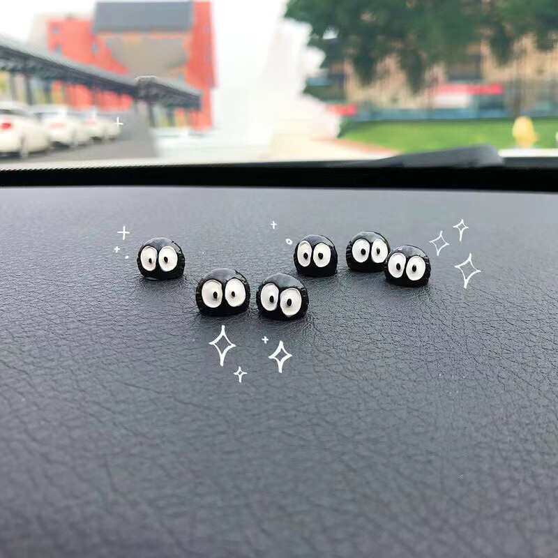Hippo Car Dashboard Decor, 6PCS Mini Cute Figurines Resin Vehicle Rear View