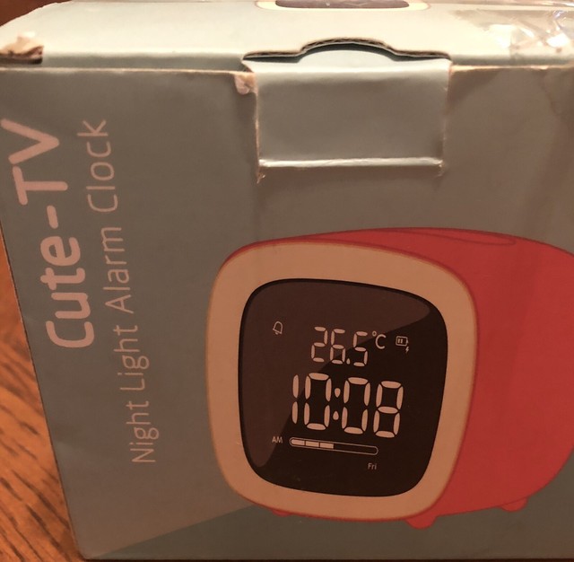 Cute TV Night Light Alarm Clock for Kids Teens Bedroom Bedside Desk eBay