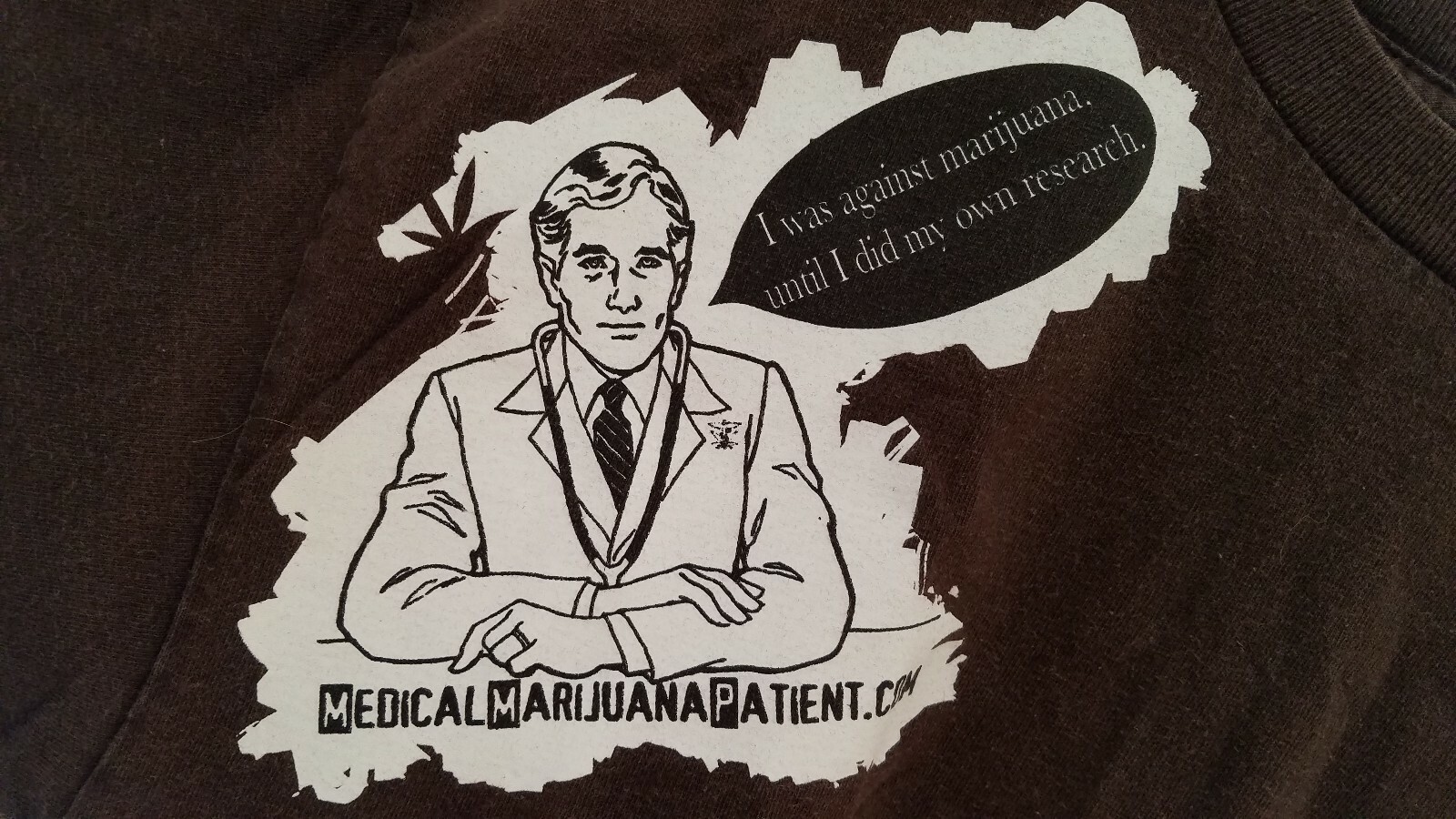 Alstyle Apparel & Activewear Brown Medical Marijuana Patient T-Shirt M READ Rare image 4