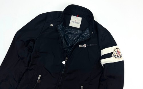 Auténtica chaqueta cortavientos vintage para mujer MONCLER azul nailon logotipo grande - 1 S/M - Imagen 16 de 19