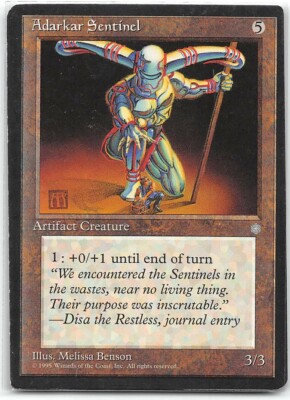 Adarkar Sentinel *Uncommon* Magic MtG x1 Ice Age MISCUT/MISPRINT (twisted)