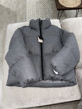 Massimo Dutti Grey Duck Down Puffer Jacket M Women’s