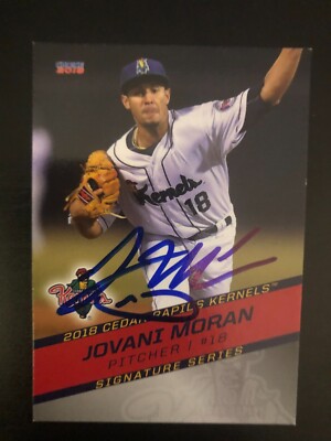 Minnesota Twins JOVANI MORAN sautographed 2018 Choice Cedar Rapids Kernels