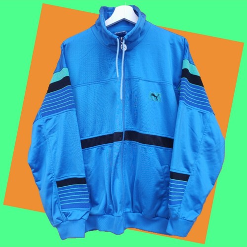 Felpa Puma Uomo Donna D8 L Giacchetto Track Top Giacca Tuta Zip Vintage Blu  Nero | eBay