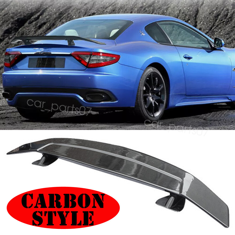 For Maserati Ghibli Car Rear Trunk Spoiler Wing Tail Lip Kits Carbon Fiber Style