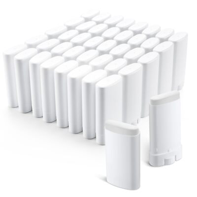 100 Pcs Plastic Empty Deodorant Containers 1/2 oz Travel Deodorant 15ml Refil...