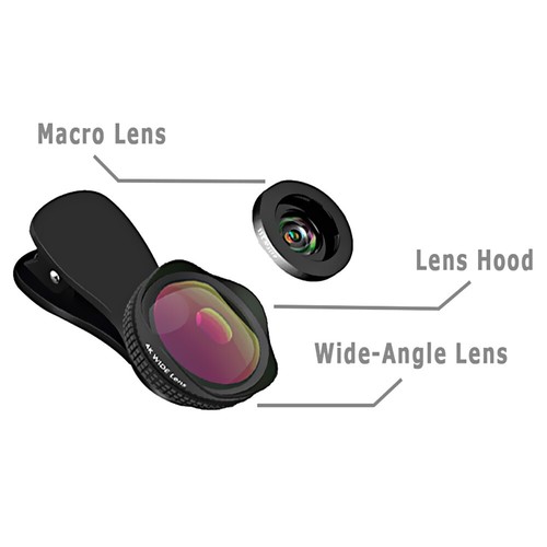 5-in-1 Smart Phone Camera Lens Kit for iPhone Android Universal Clip On Phone US - 第 11/13 張圖片