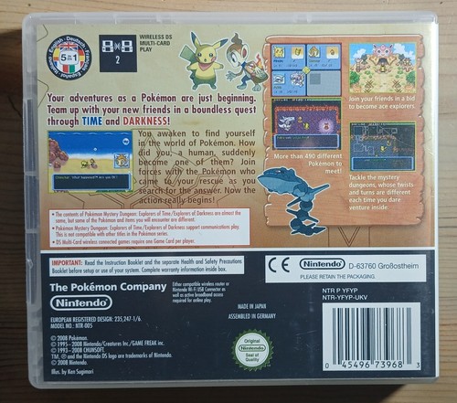 Pokémon Mystery Dungeon: Explorers of Darkness (Nintendo DS - PAL) DS, Complete - Bild 4 von 11