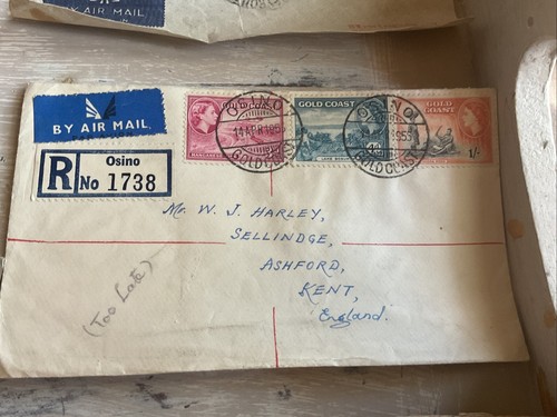 Briefumschläge mit Briefmarken, ca. 1940 bis 1960, 10 Artikel - Bild 11 von 24