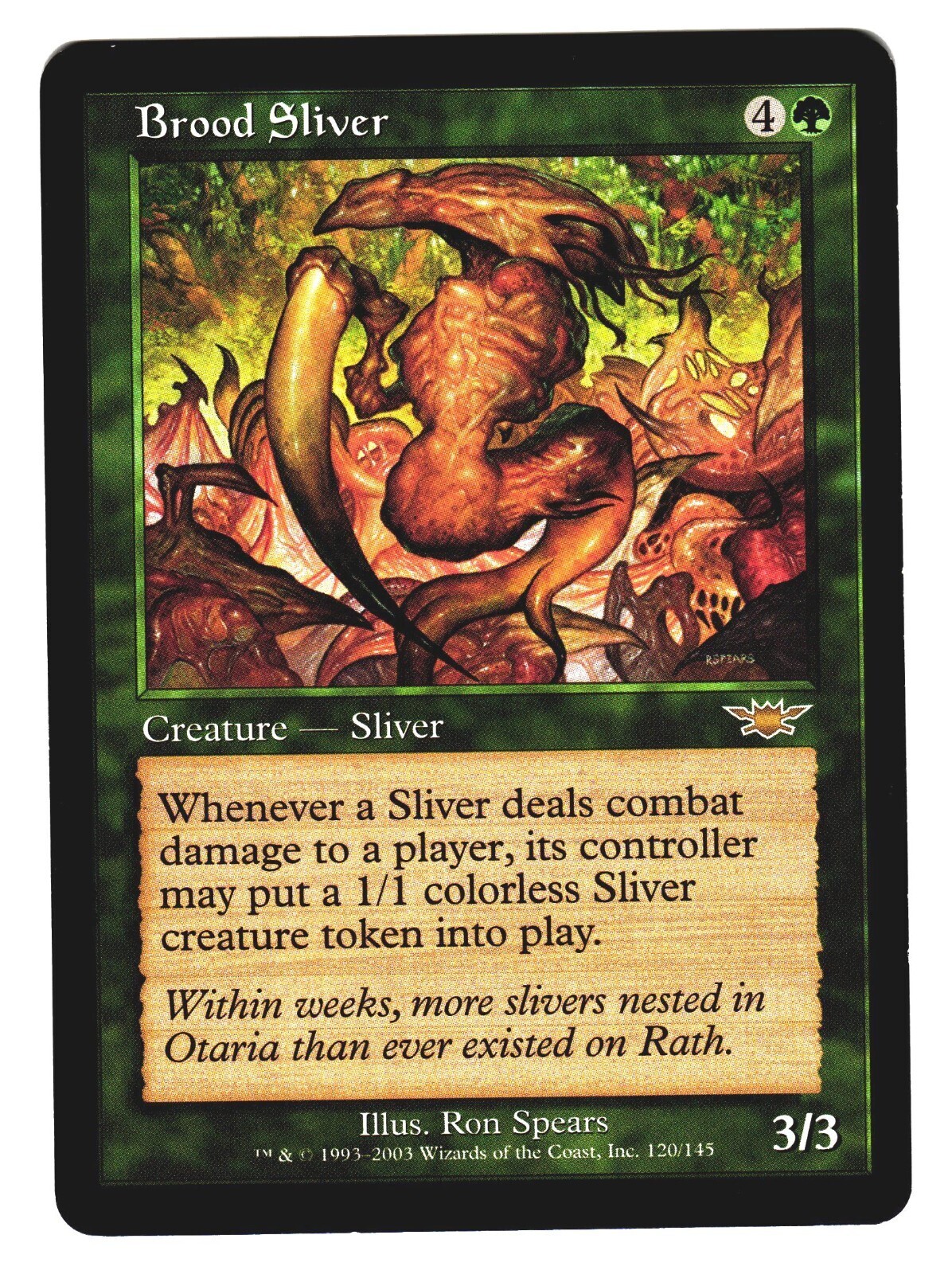 Magic The Gathering MTG - LEGIONS 2003 LGN - #120 Brood Sliver LP NM LOT4