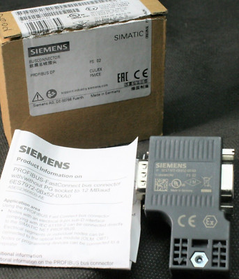 One (1) Siemens 6ES7972-0BB52-0XA0 Profibus Plug w PG Socket Simatic FS:02 NEW