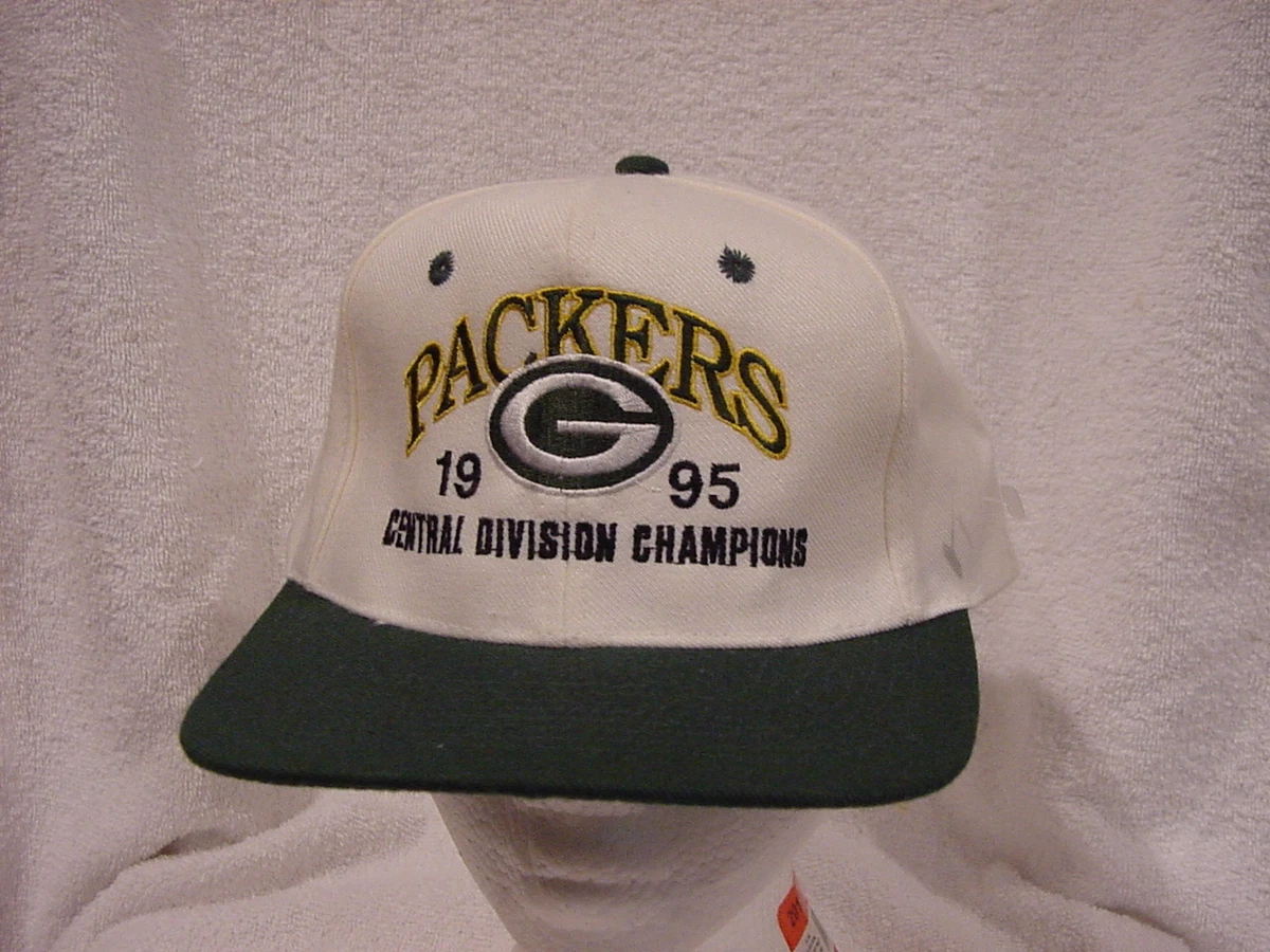 VINTAGE Green Bay Packers Adult One Size 1995 NFC Central Div Champs Hat, NICE!