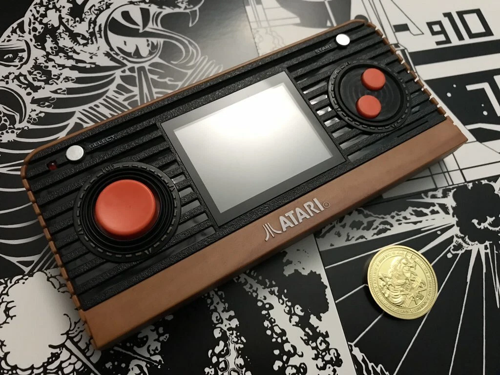 Atari Retro Handheld PlugNPlay With 50 Built In Games Bundle + Gold Coin Rare!