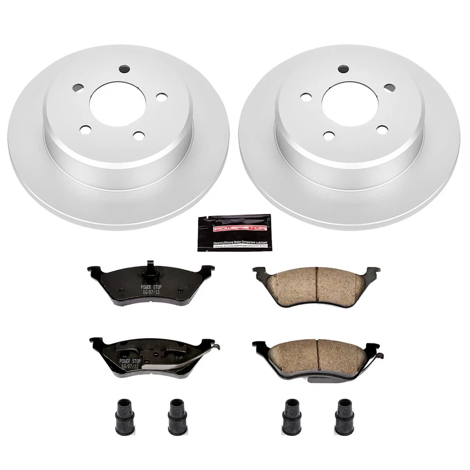 CRK5248 Powerstop conjunto de 2 rodas disco de freio e kits de pastilhas traseiras para Dodge Caravan - Imagem 3 de 3