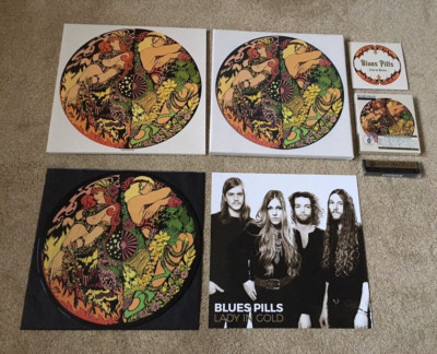 BLUES PILLS: Lady In Gold Box Set +CANVAS Art work: MINT Perfect 400 only