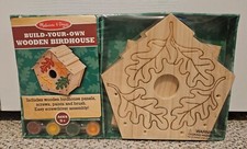 Melissa  Doug Build-Your-Own Wooden Birdhouse Craft Kit NEW Sealed