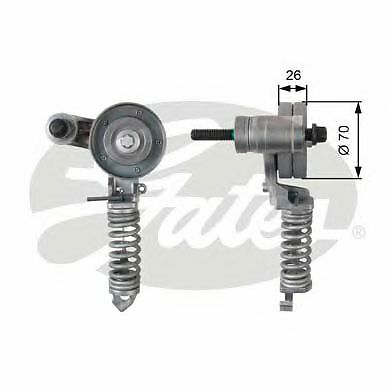 TENSOR DE CORREA DE VENTILADOR DE PUERTAS para VAUXHALL ASTRA MK VI 1.4 Turbo 2009-2015 - Imagen 2 de 8