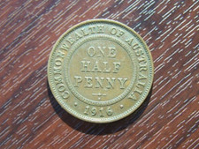 1916 Australia George V Half Penny