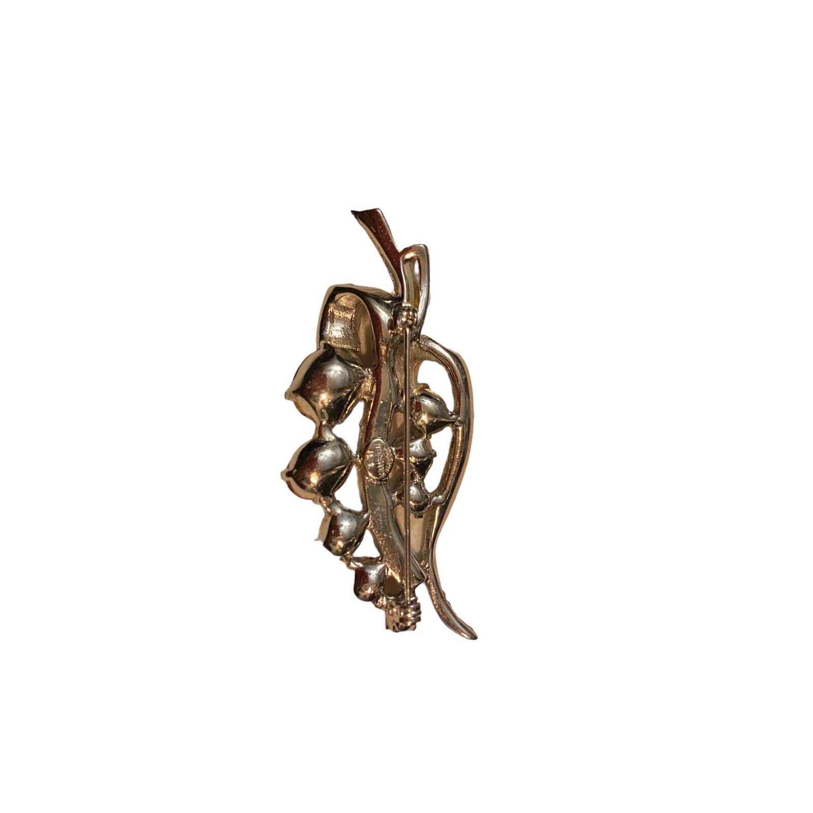 Vintage Joseph Weisner NY Ruby Red Rhinestone Sil… - image 4