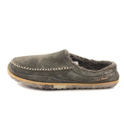L.L. Bean Mountain Ash Grey Slippers Scuffs Moccasins Lounge House Shoes Size 10 L.L. Bean Mountain Moccasin Scuff Winter Slippers Mens Size  main image 4