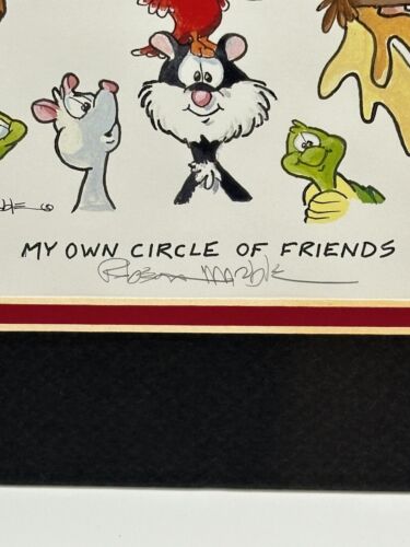 Robert Marble Pencil Signed Lithograph Print 8x10 My Own Circle Of Friends - Picture 2 of 12