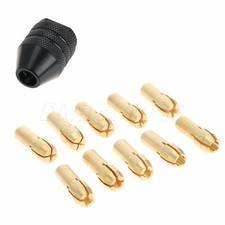 Mini portabrocas de latón 0,5 mm-3,2 mm vástago de 4,3 mm y herramienta giratoria de portabrocas sin llave M7