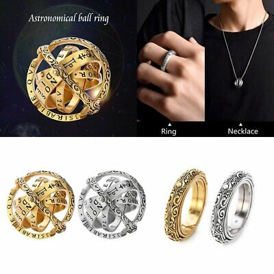 Astronomical Sphere Ball Ring Gold Silver Color Finger Rings For Women  Cosmic Couple Lover Wedding Band Jewelry Bijoux Femme-Rings- - AliExpress