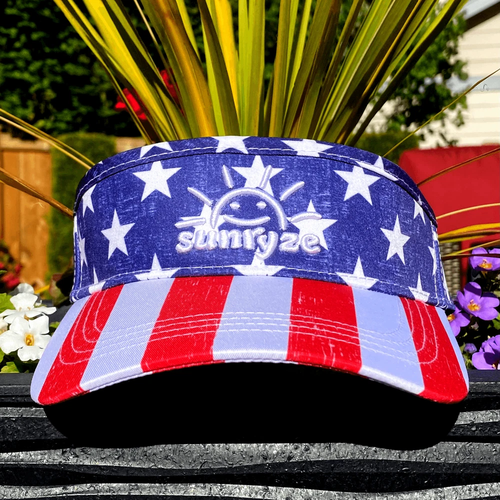 Pickleball Visor Sun Hat Cap Flag Floral Summer Golf Tennis Beach Men Women