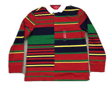 Club Room Mens Roadmap Striped Rugby Long Sleeve Shirt in Multicolor Size 3XL
